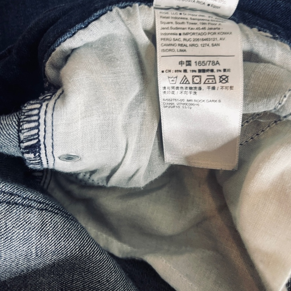 Old Navy Dark Blue Rockstar Super Skinny Ankle Mid-Rise Jeans - Picture 5 of 5